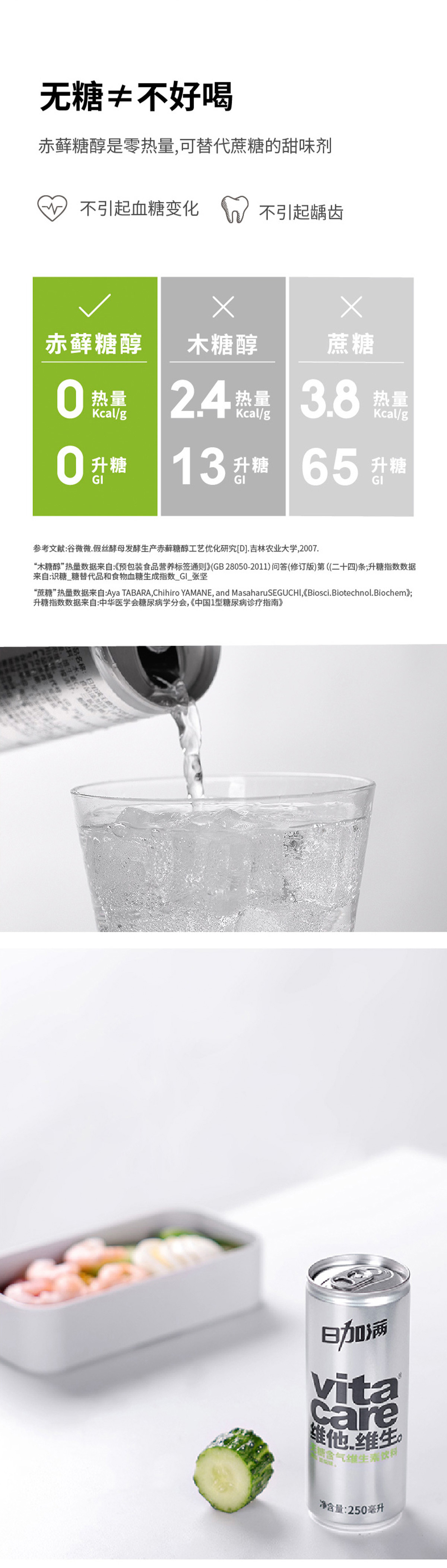 日加滿(mǎn)無(wú)糖含氣維生素飲料 250ml/罐